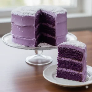 ube or purple yum cake